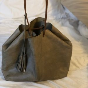 Vintage Leather Monserat de Lucca Bucket Purse/Bag